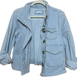 LOFT Light Blue Striped Shirt